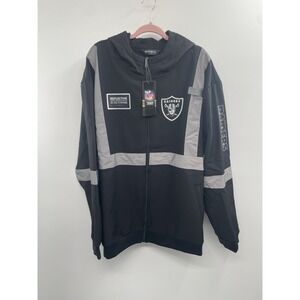 Buffalo Outdoors Jacket Mens 2XL Black Fleece NFL Las Vegas Raiders Football NWT